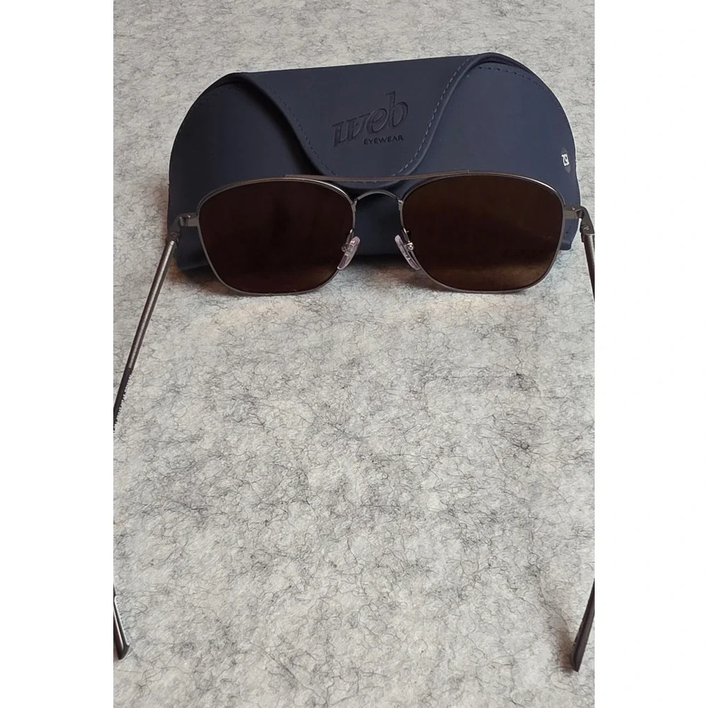 Web Eyewear WE341 09J Titanium Sunglasses Gunmetal Navigator Double Bridge Case